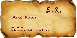 Strul Kolos névjegykártya